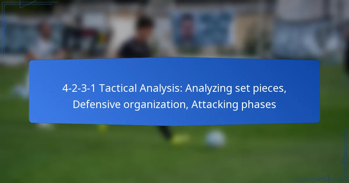 4-2-3-1 Tactical Analysis: Analyzing set pieces, Defensive organization, Attacking phases