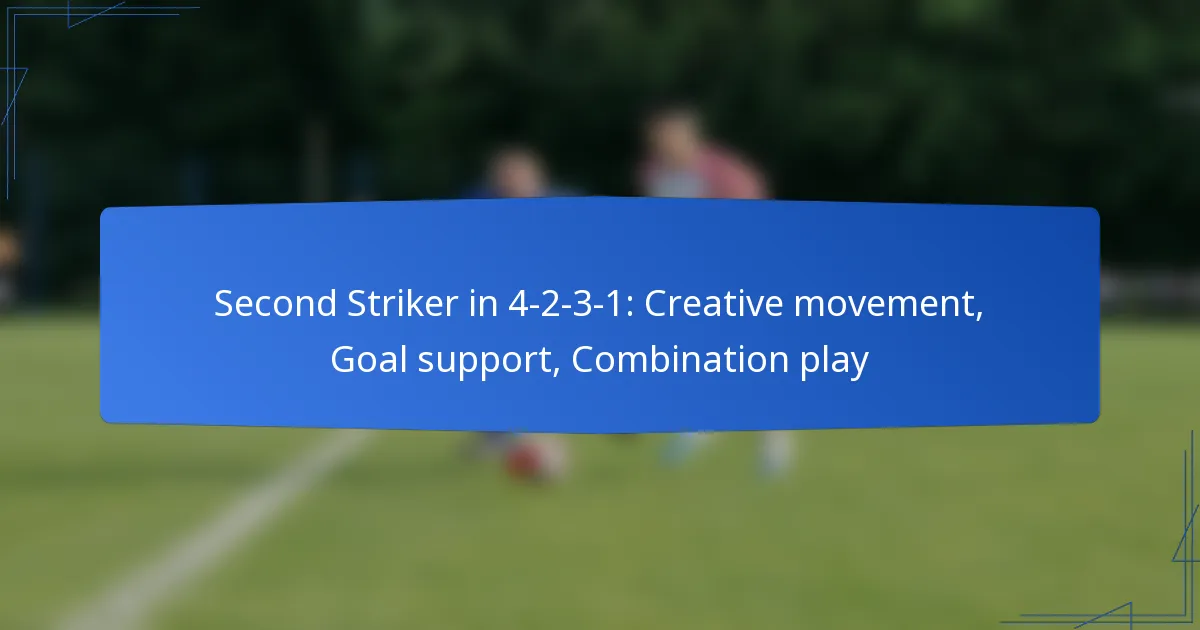 Second Striker in 4-2-3-1: Creative movement, Goal support, Combination play